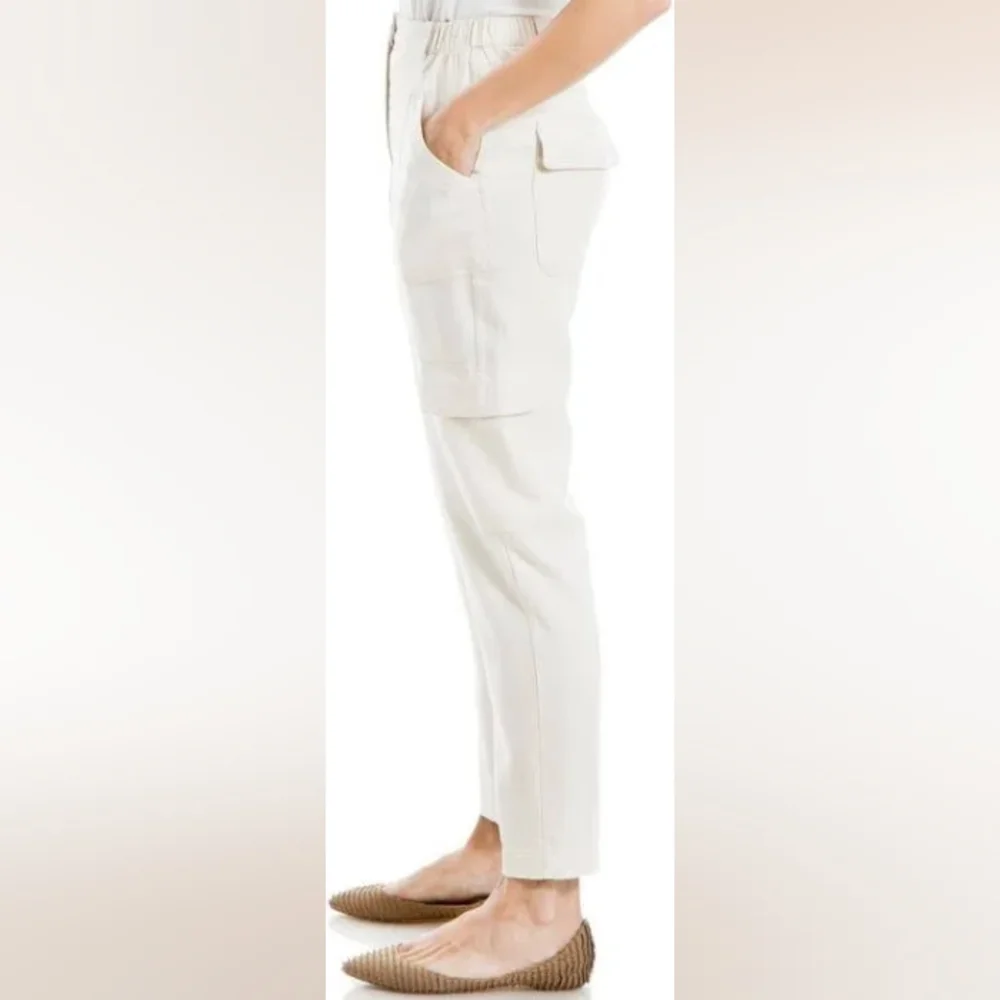 Max Studio London Ivory Cargo Pants - Picture 3 of 12